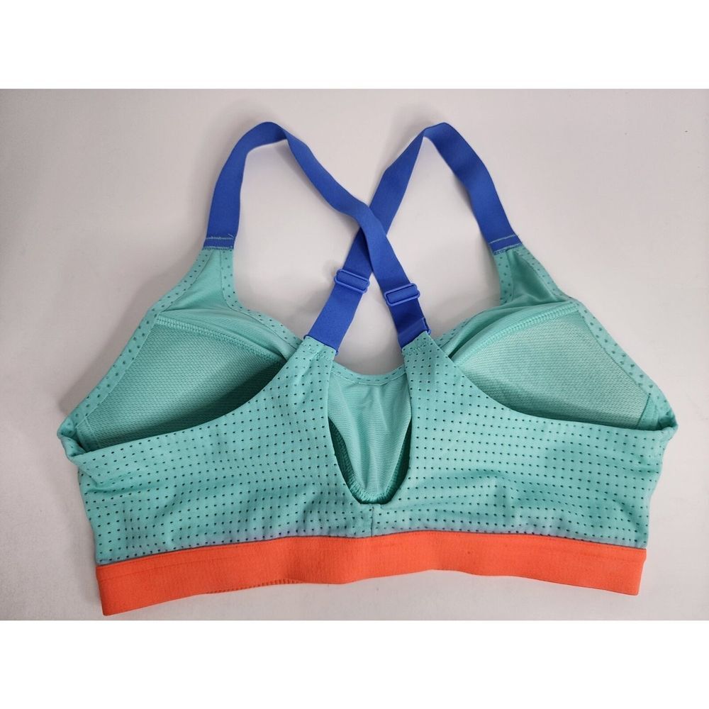 Victoria's‎ Secret Sports Bra Size 32C VS Blue Orange Padded Workout - Lot of 2 - Picture 7 of 9